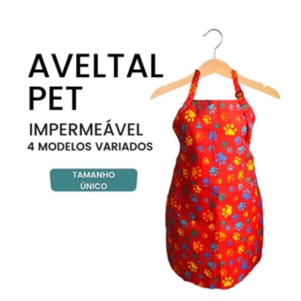 AVENTAL IMPERMEÁVEL PET - TAMANHO ÚNICO ESTAMPA SORTIDAS
