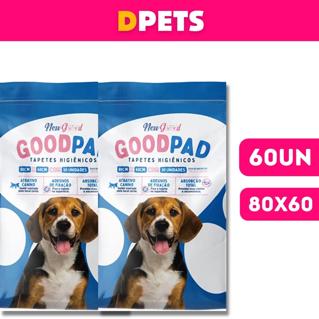 Tapete Higiênico 80x60 - 60un Goodpad Para Cães