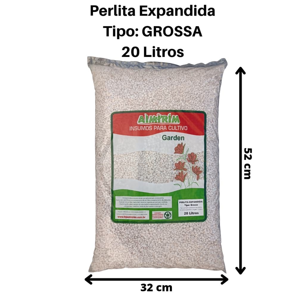 Perlita Expandida Grossa Para Cactos E Suculentas 20 Litros