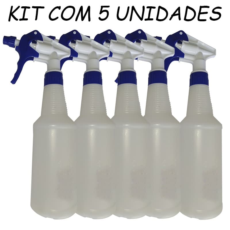 Kit 5 Pulverizador Borrifador Profissional Gatilho Spray Para Limpeza