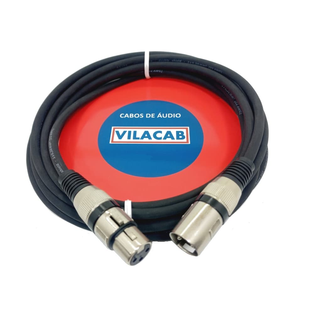 Cabo Xlr Canon Macho Femea Balanceado 15 Metros Microfone Dmx Stereo Áudio Som Profissional Phantom