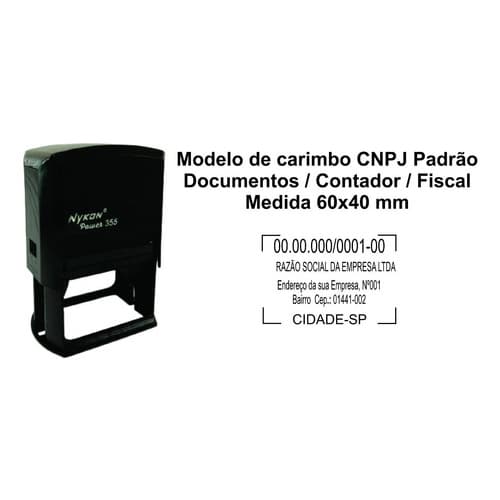 Nykon 355 Power - 40x60mm - Carimbo Personalizado