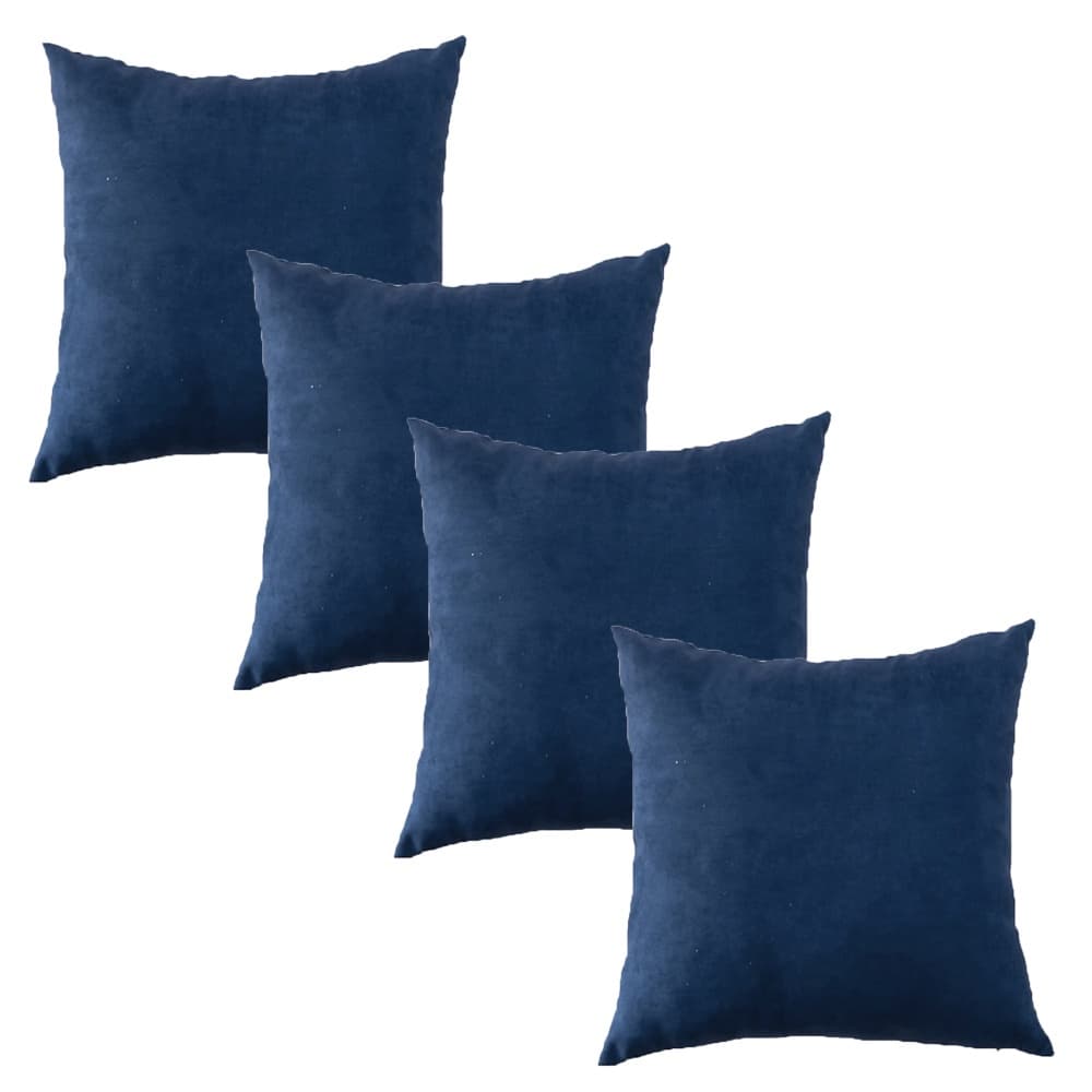 CAPA DE ALMOFADA 4 UNIDADES S/ REFIL SUEDE AVELUDADO MACIO