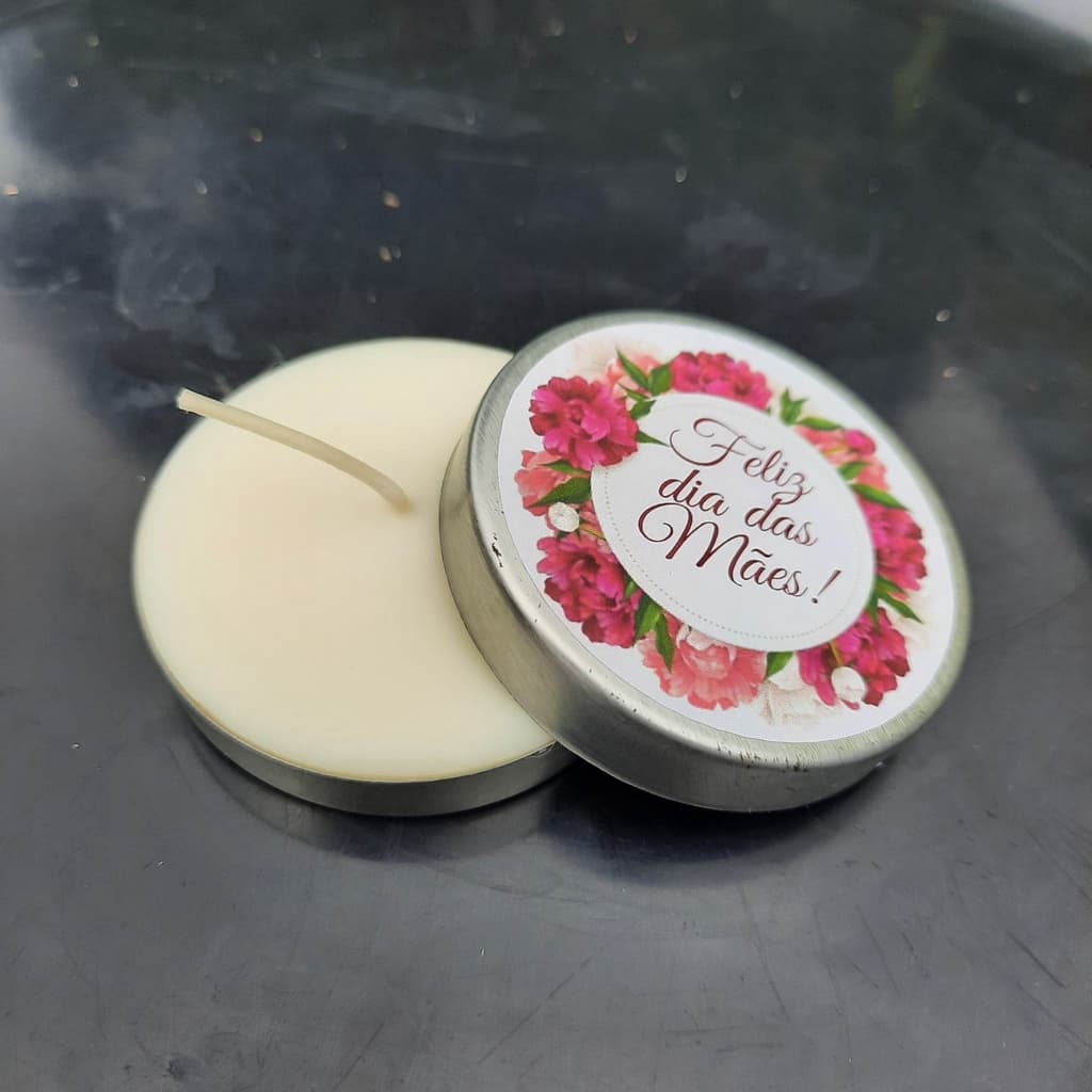 Vela perfumada na latinha - Lembrancinha dia das mães