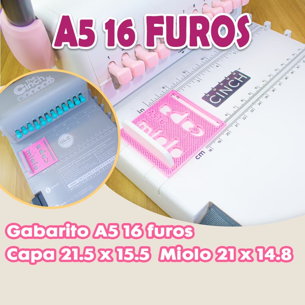 Gabaritos The cinch a5 16 Furos 2 em 1