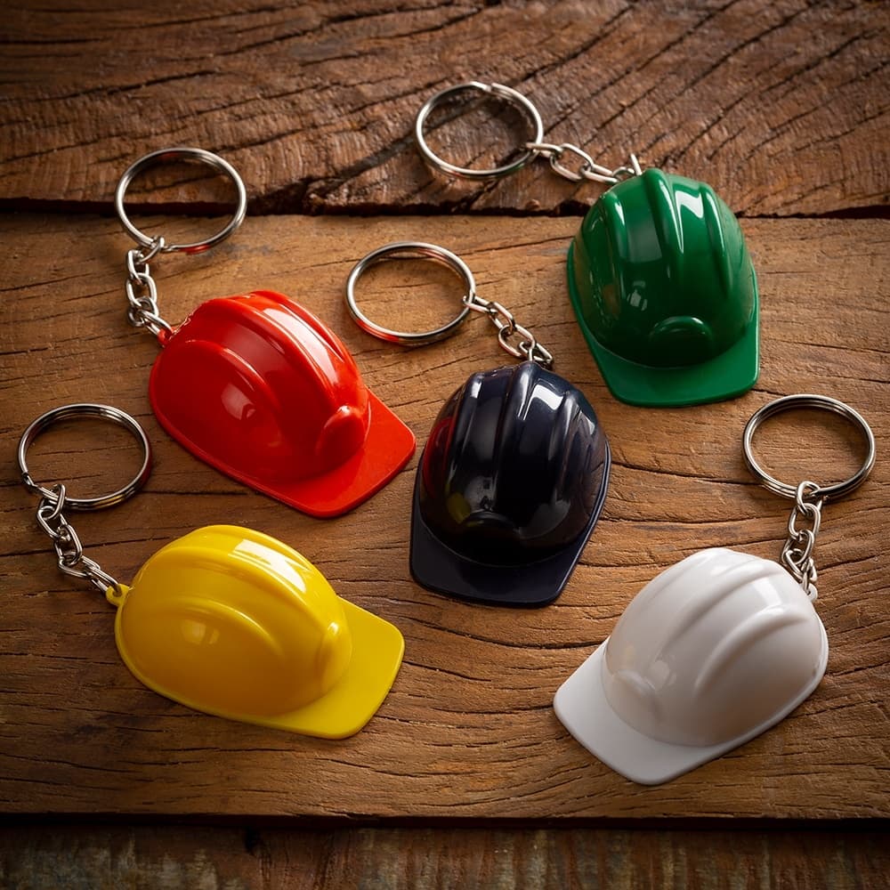Kit 10 Chaveiros Capacete EPI Para Brindes E Empresas