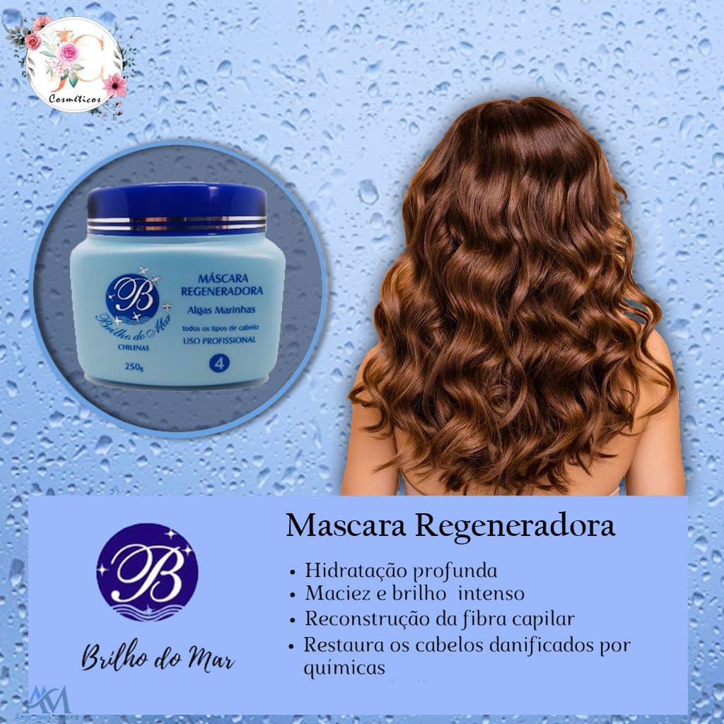 Máscara capilar regeneradora Algas Marinhas  250gr- Brilho do mar