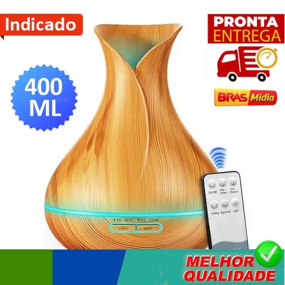 Difusor 400ml Aromatizador Umidificador Ultrassônico Tulipa