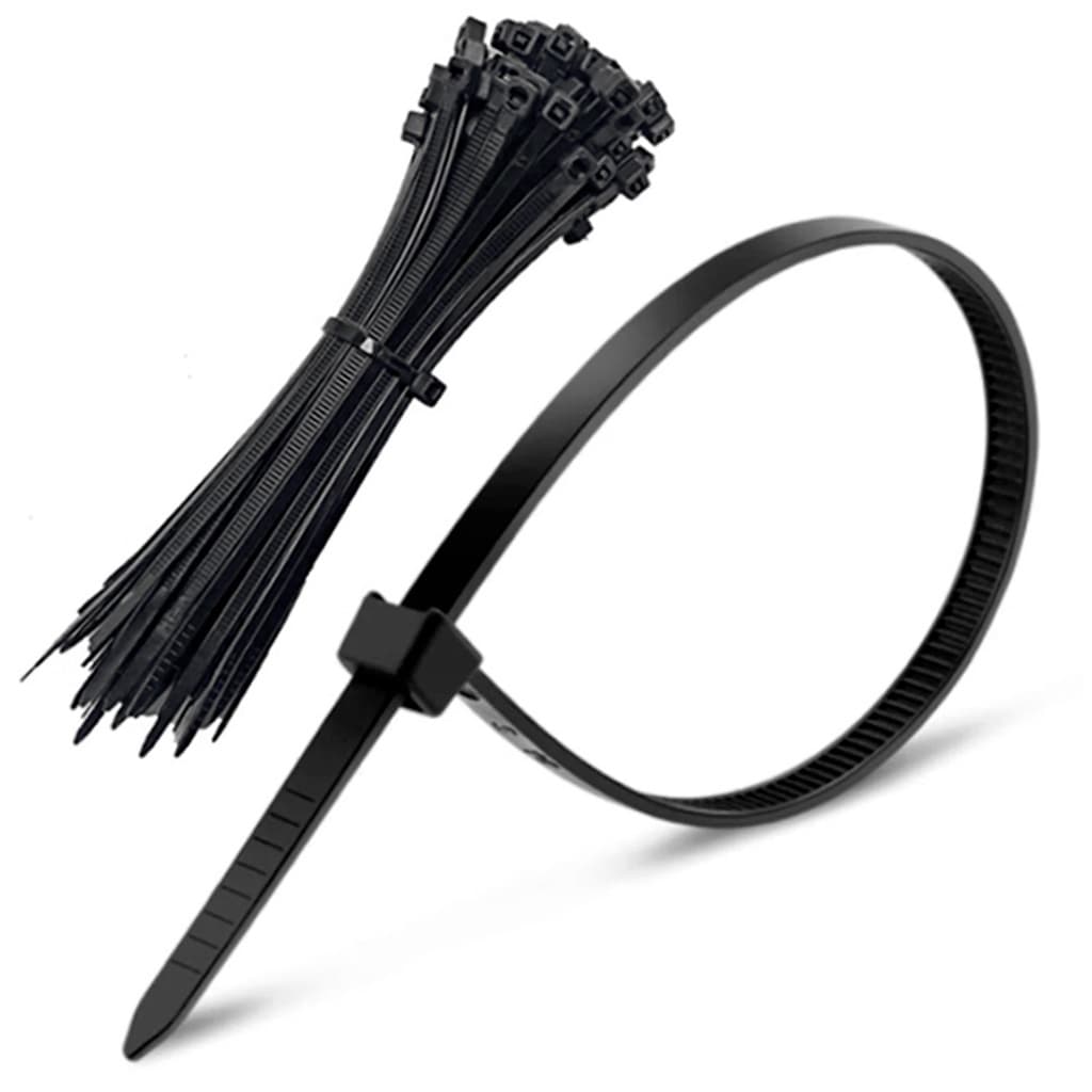 Abraçadeira de nylon Enforca gato 2,5mm X 100mm pacote c/100 und Preto ou Branco
