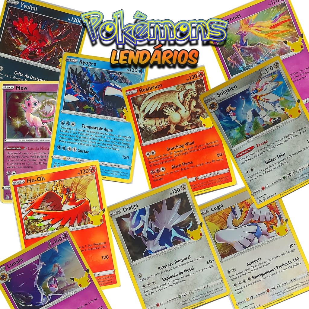 Pokemon Lendários Cartas Originais Em Português