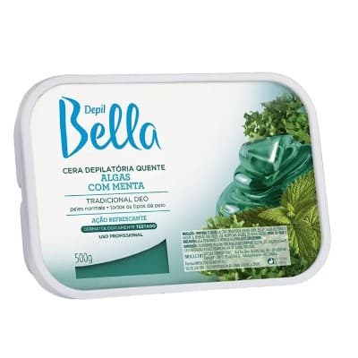 CERA DEPILATORIA DEPIL BELLA ALGAS C/MENTA 500GR