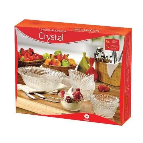 Crystal - Cj Sobremesa 7 Pc 34 X 25 X 8Cm