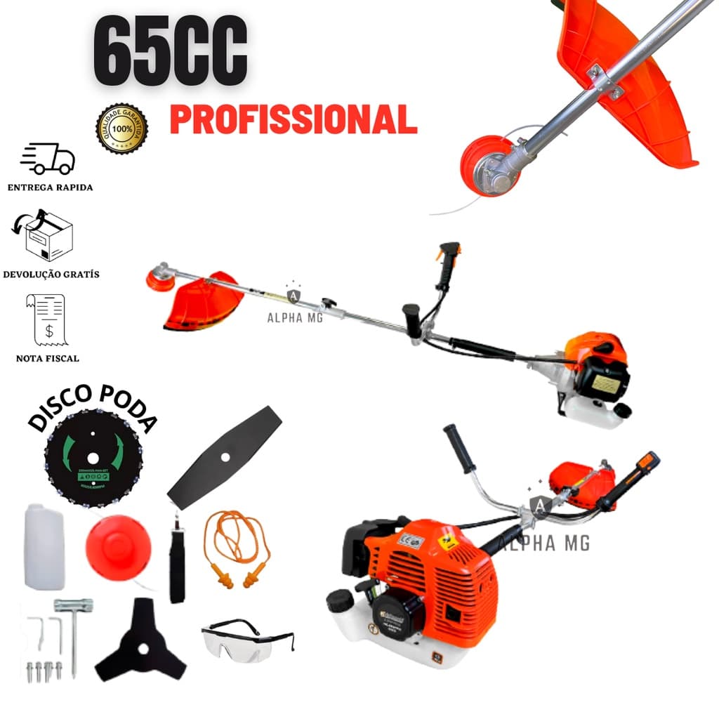 Roçadeira Á Gasolina 63cc 2t Sabre De Poda 30cm