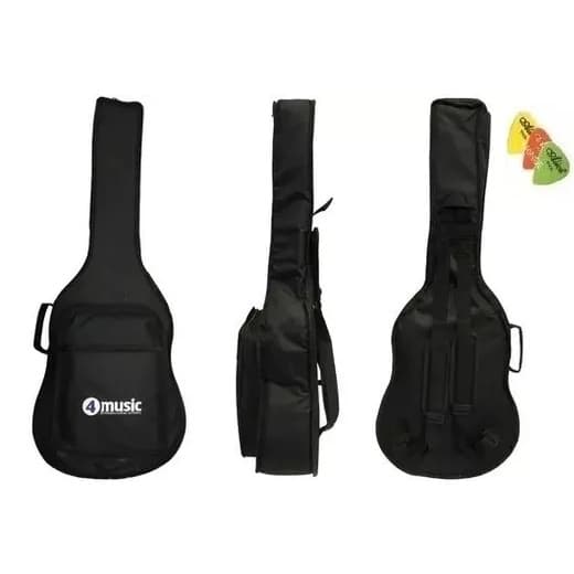 CAPA BAG ACOLCHOADA CARGO PARA VIOLÃO FOLK STRINBERG PALHETA