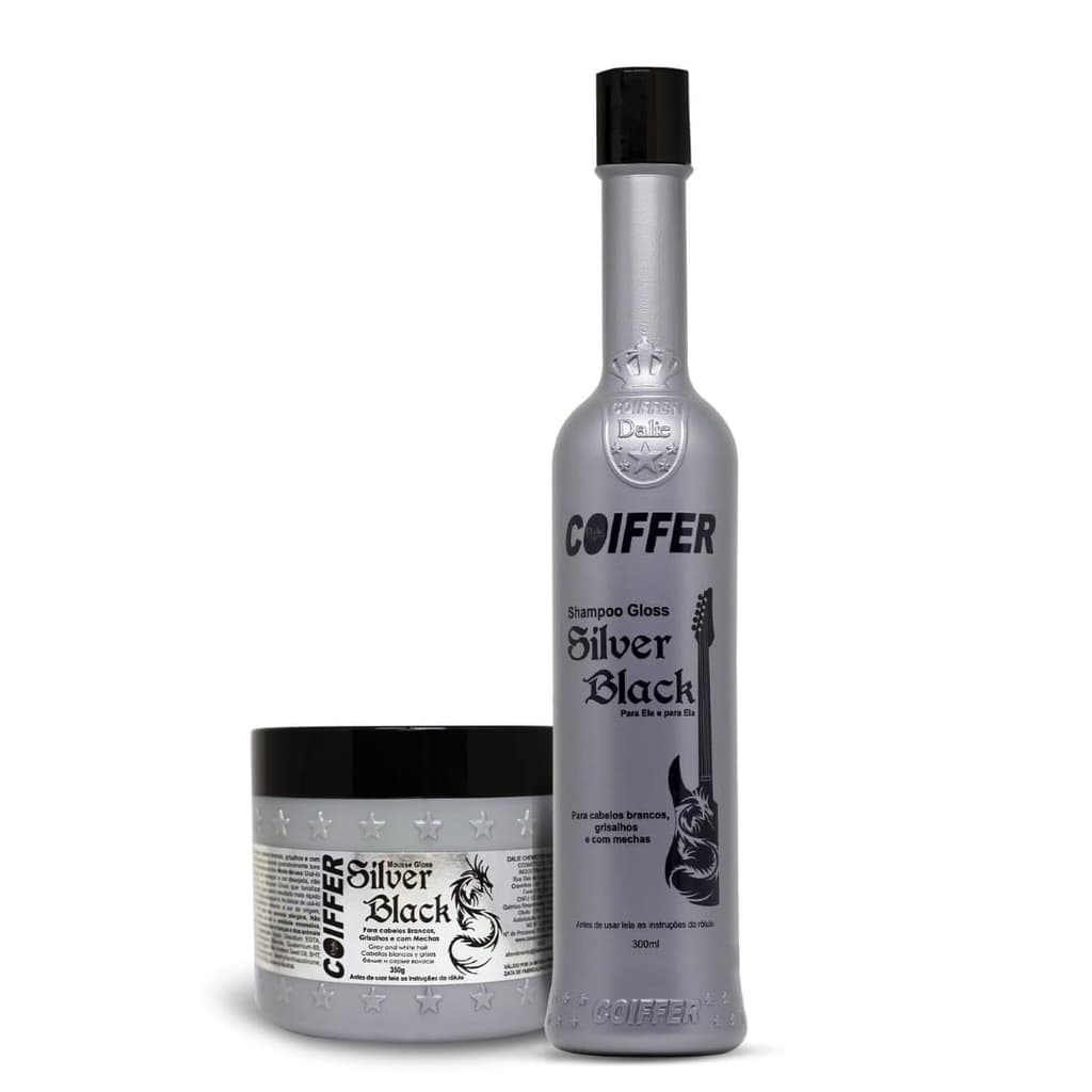 Kit Matizador Coiffer Silver Black: Brilho Para Cabelos Grisalhos E Brancos!