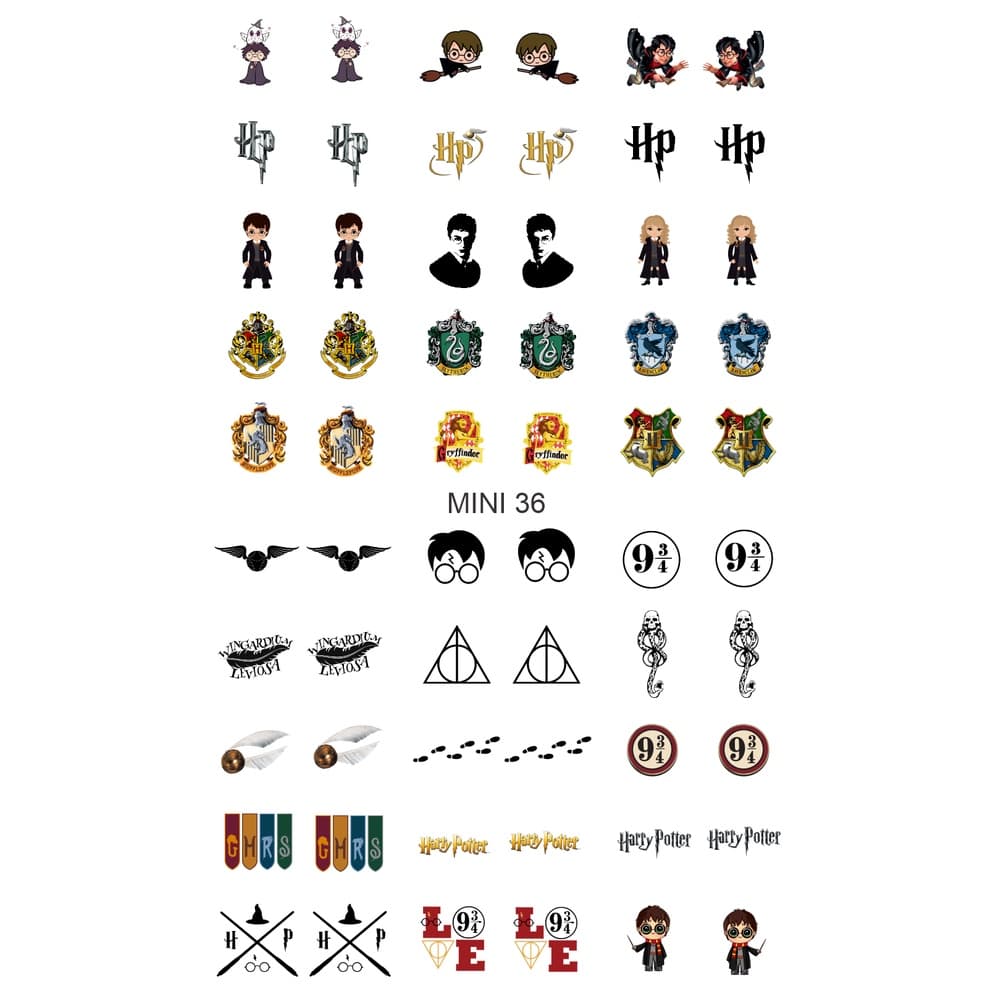 60 Adesivos de Unha 3D Harry Potter PRÉ PRONTO - modelo MINI 36