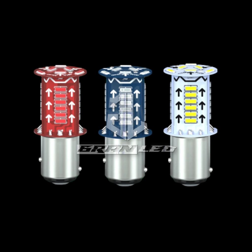 Lampadas 1157 para Freio Flash 12V vermelho azul e branco