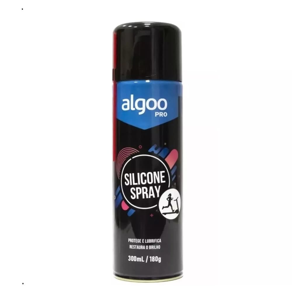 Óleo Silicone Spray 300ml Esteiras Equipamentos Bikes de Spinning Algoo