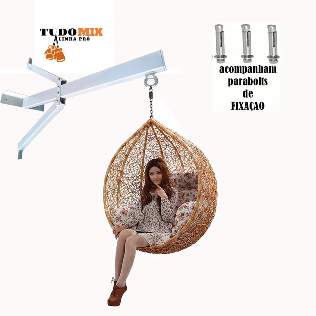 suporte cadeira de balanço parede branco