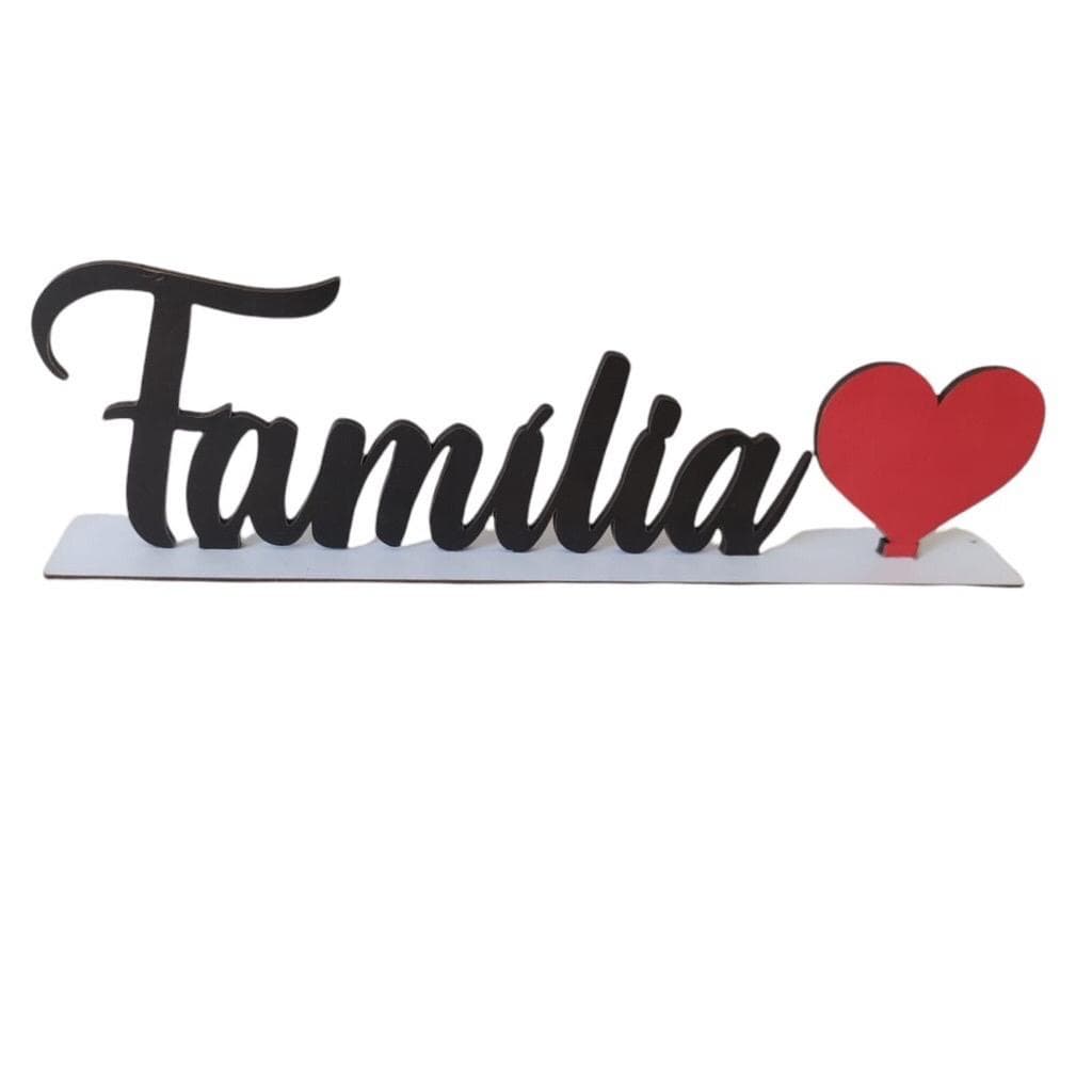 Decoração de Mesa Família Palavra Decorativa Para Festas e Casa