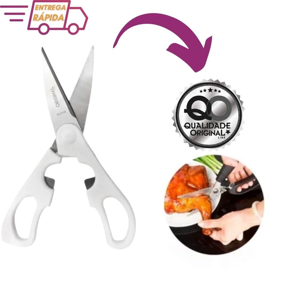Tesoura Cortar Frango Aves Carnes Assados Inox