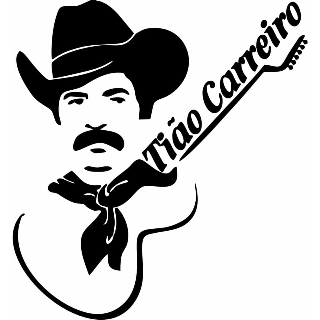 Adesivo Sertanejo Tião Carreiro Viola Raiz - 10cm