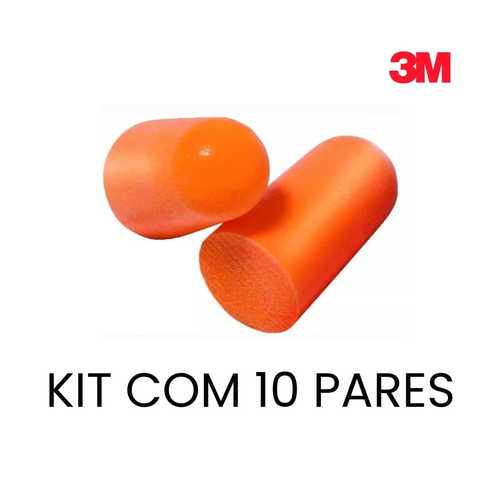 Protetor Auricular 3M Espuma Ouvidos Abafador 10 Pares