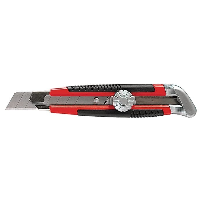 Estilete Lâmina 18mm Retrátil Reforçada Com Guia de Metal Fixação da Lâmina tipo parafusos