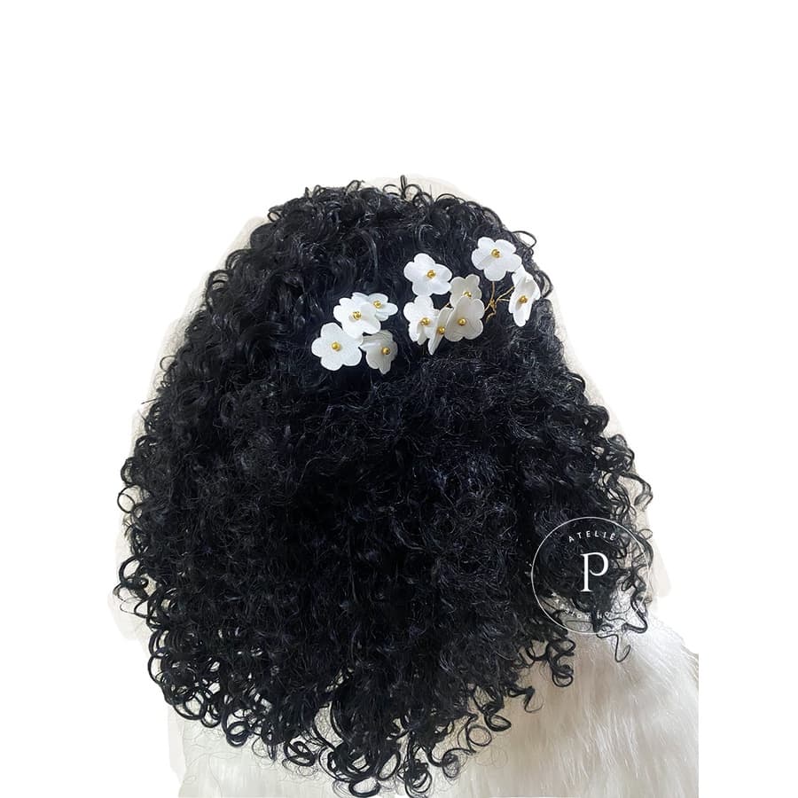 Kit Grinalda Floral Cabelo Noiva Prata Dourado Arranjo G24