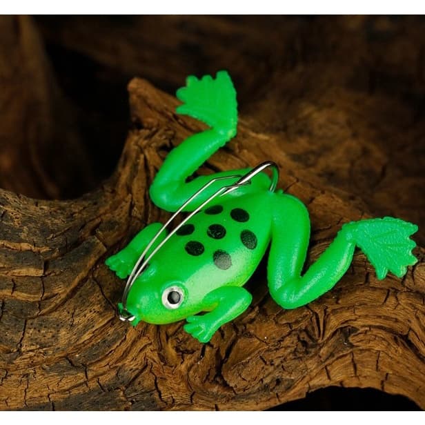 ISCA ARTIFICIAL SAPO (FROG) COM ANZOL ANTIENROSCO (ANTI ENROSCO) PARA PESCA - 1 UNIDADE