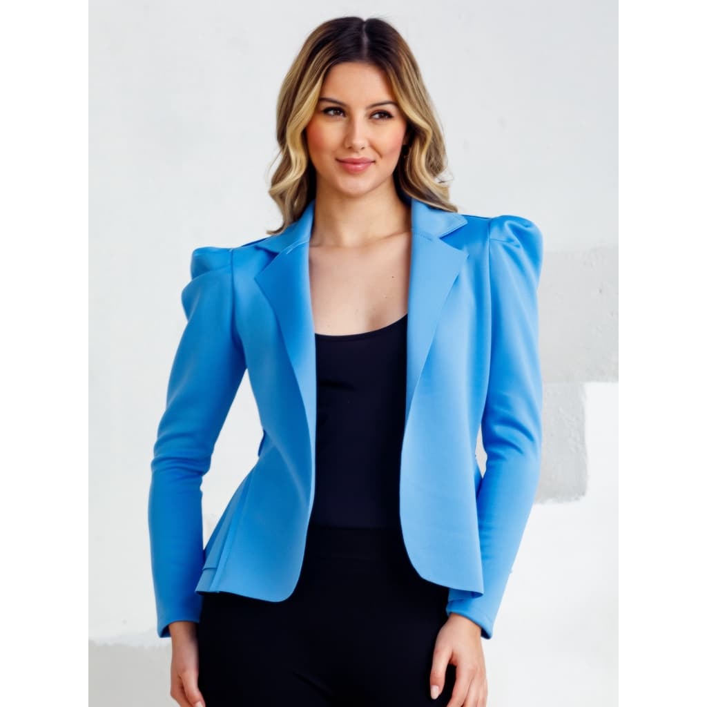 Blazer Feminino Neoprene Curto MAGA BUFANTE Social Aberto ②