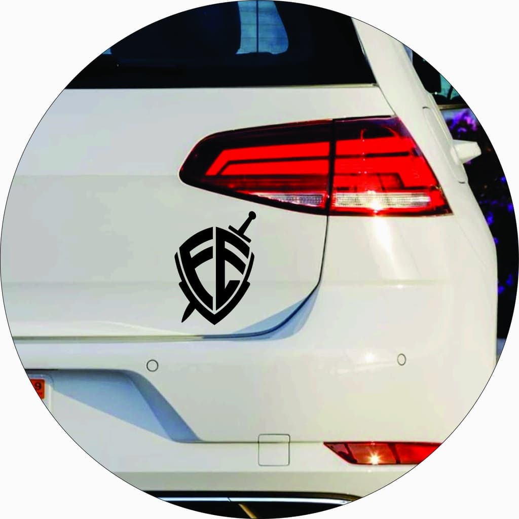 Adesivo Escudo Da Fé Cristão Religioso Carro caminhão Automotivo