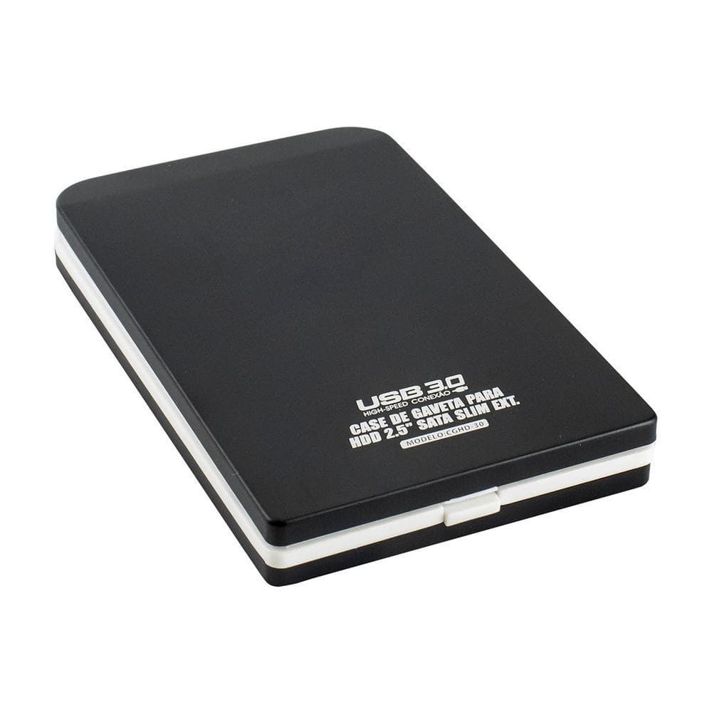 Case De Gaveta USB 3.0, Para HDD 2.5" Sata Slim Externo Blister Exbom CGHD-30