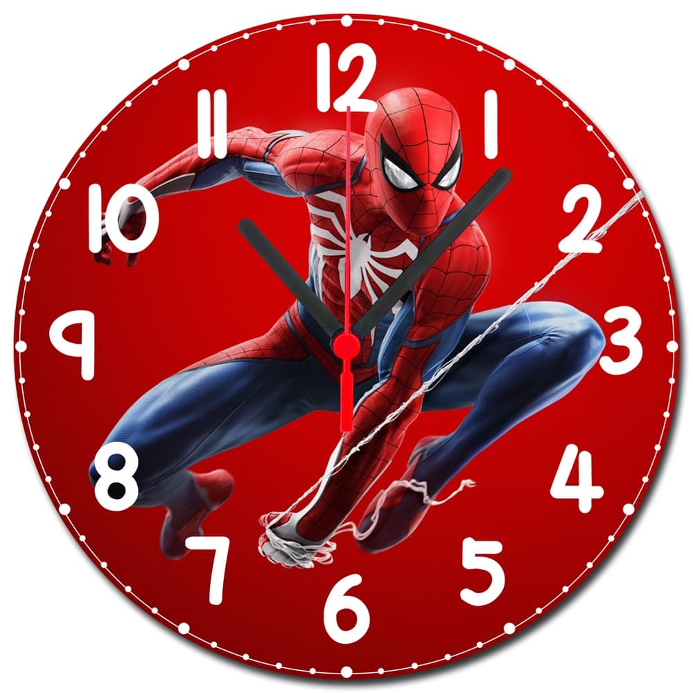 Relógio de Parede Homem Aranha Personalizado - Relógio do Spider Man