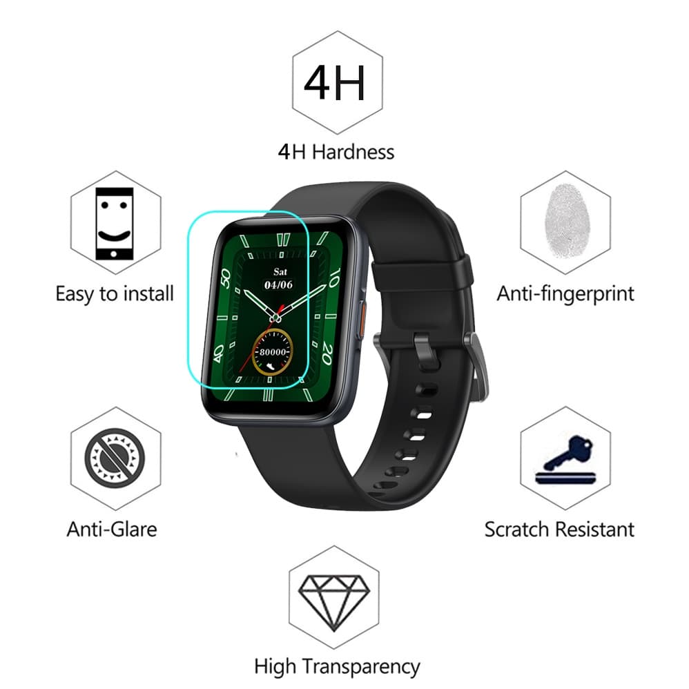 Kit 3 películas protetoras para smartwatch zeblaze beyond 2 de hidrogel pronta entrega tpu
