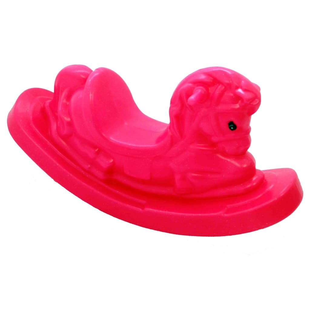 Gangorra Cavalinho Rosa - 1° Linha - Balanço Infantil Playground Brinquedo
