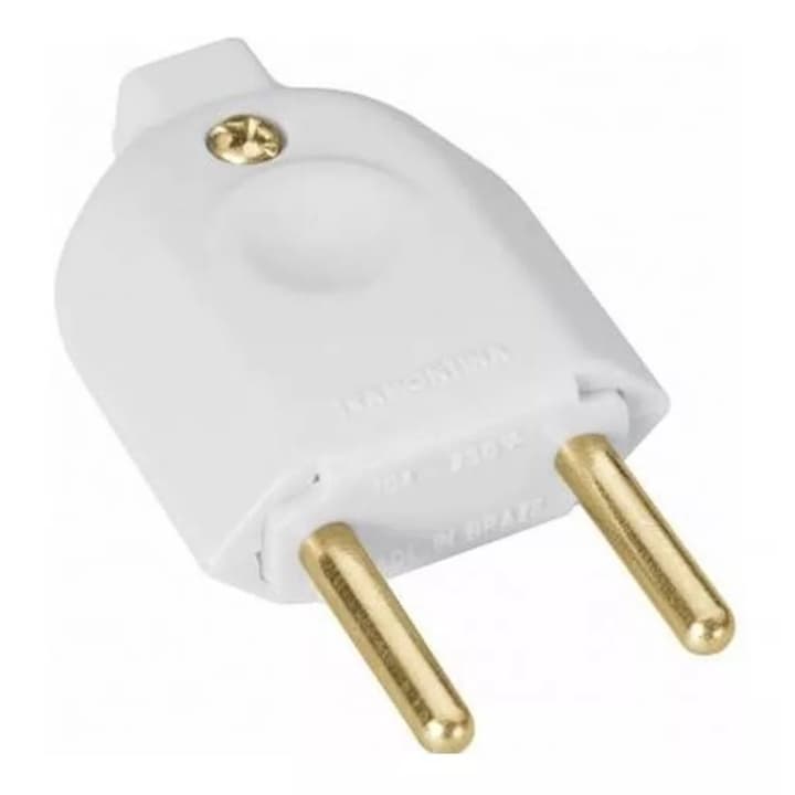 Plug Adaptador de Tomada Macho 2 Pinos 10a 250V