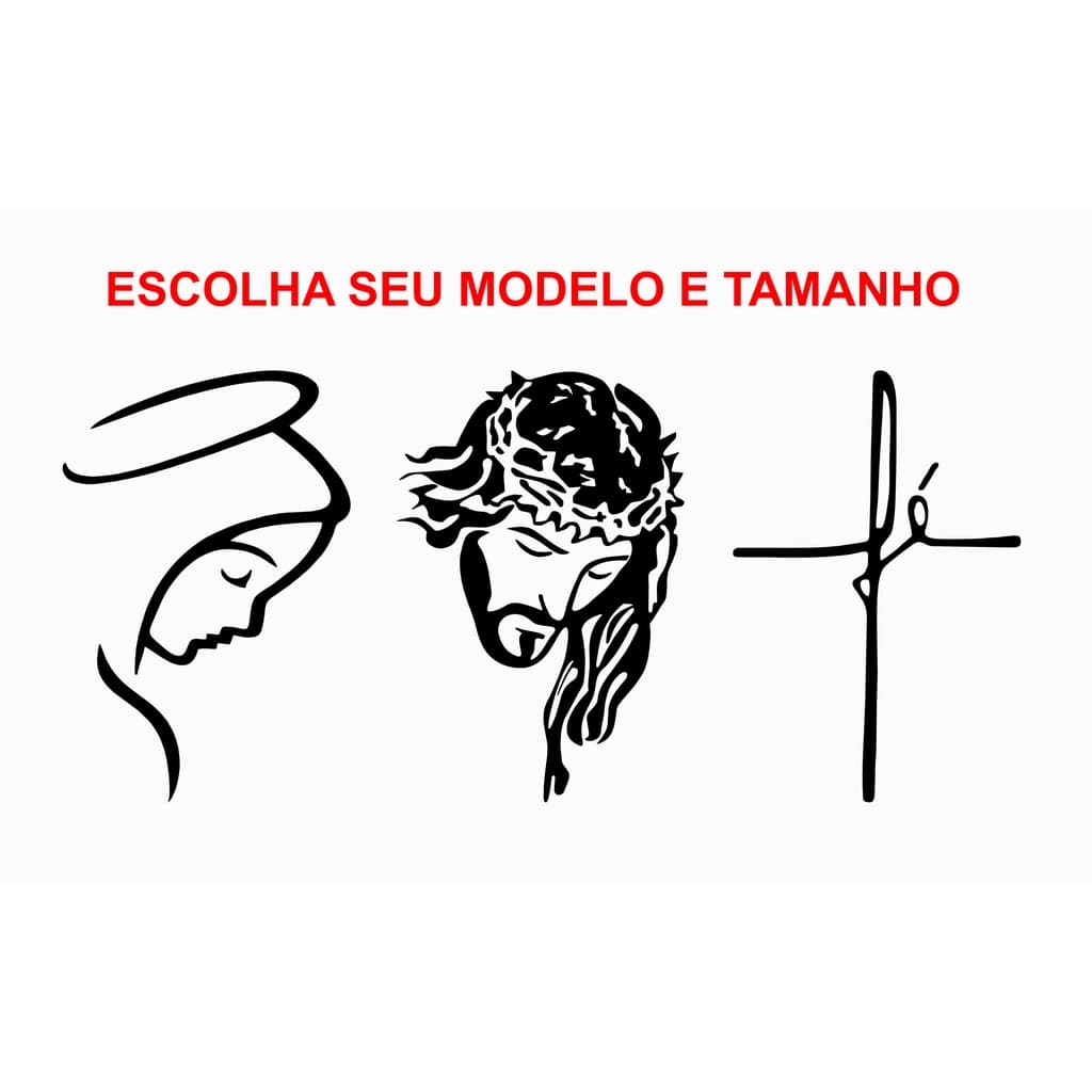 ADESIVO RELIGIOSOS ( carro, moto, caminhão, barco, paredes e moveis) (JESUS ou FÉ ou SANTA )  27x18 ou 20x14