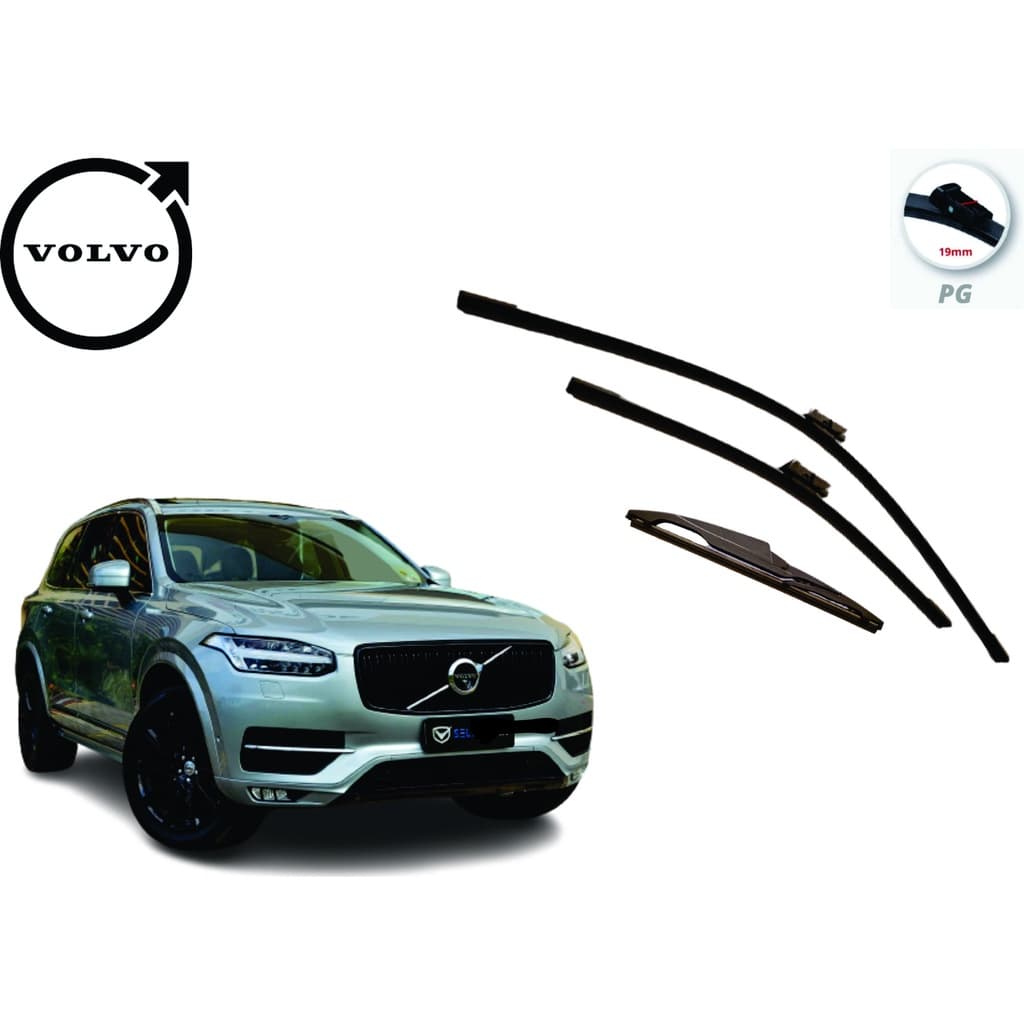 Kit 3 Palhetas Volvo Xc90 Limpador Parabrisa Original Ano 2016 à 2023