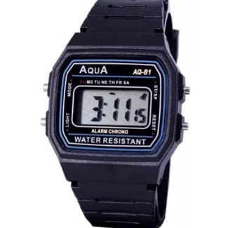 Relógio Retro Digital De Pulso Marca Aqua Aq 81 Barato