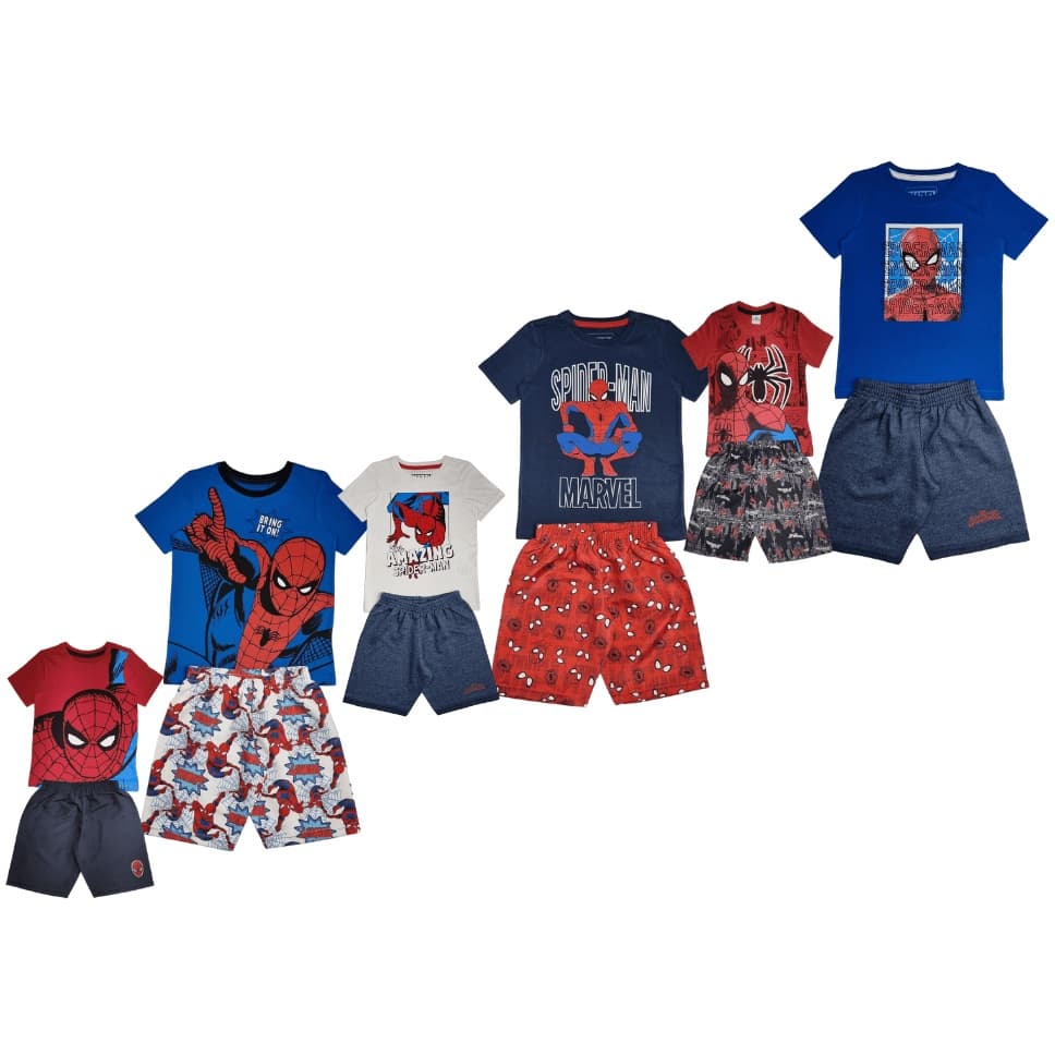 Combo Homem Aranha 10 Peças = 5 Conjuntos Infantil Masculino com Estampa Spider Man do 4 ao 10anos - cor Aleatória