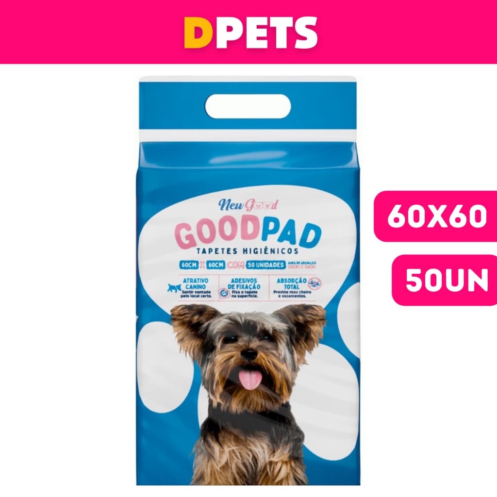 Tapete Higiênico 60x60 - 50un Goodpad Para Cães