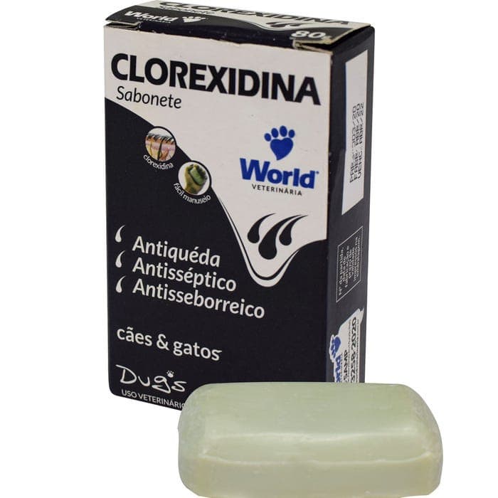 Sabonete clorexidina Dug's 80 gr para cães e gatos world