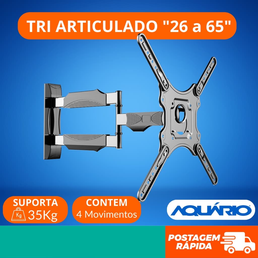 PROMOÇÃO LANÇAMENTO!!! - Suporte Articulado para Tv Até 65 Polegadas Aquário SAV-4403