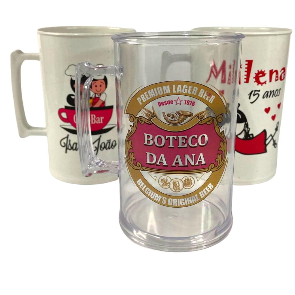 Kit 150 Canecas De Chopp Acrílica Personalizadas