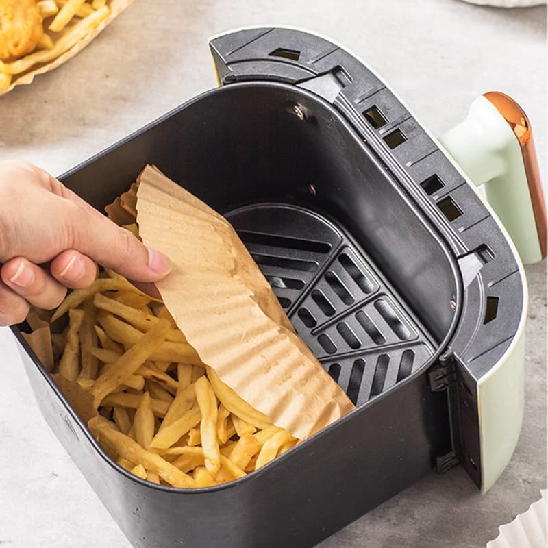 Forma descartável forro ante aderente assar fritar Air fry 50unidades