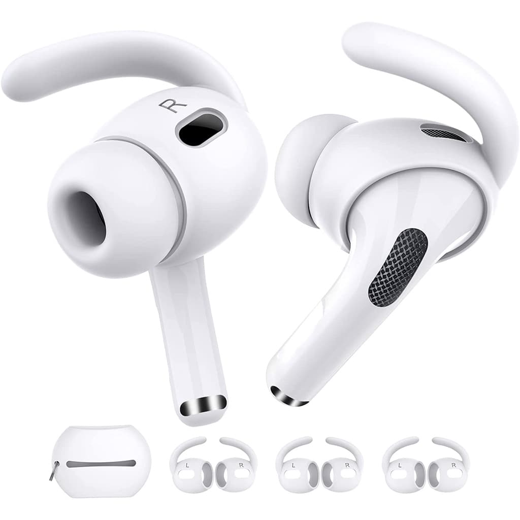 Silicone Auriculares Earhooks Pads iPhone AirPods Pro 2 (Branco ((3 Pares Tamanho único)))