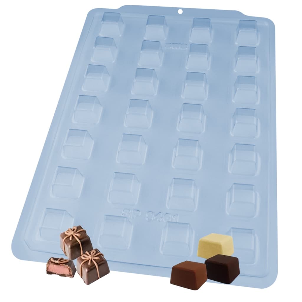 Forma Chocolate Acetato Bombom Quadrado M 3593 Bwb
