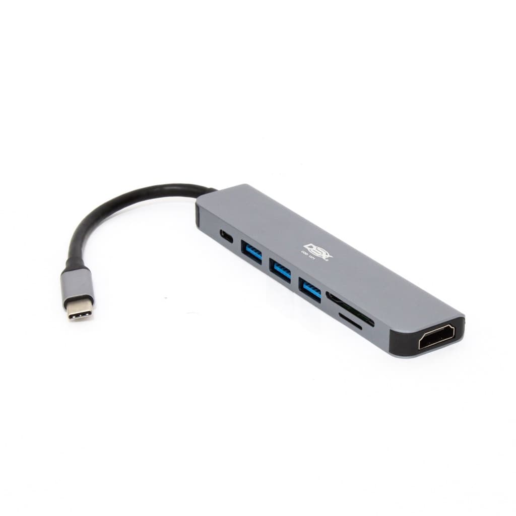 Adaptador Hub Type-c 7 Em 1 Com Saída Hdmi/usb/Usb-c