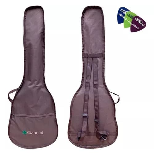 Capa P/ Violão Folk Simples "giannini" - Marrom